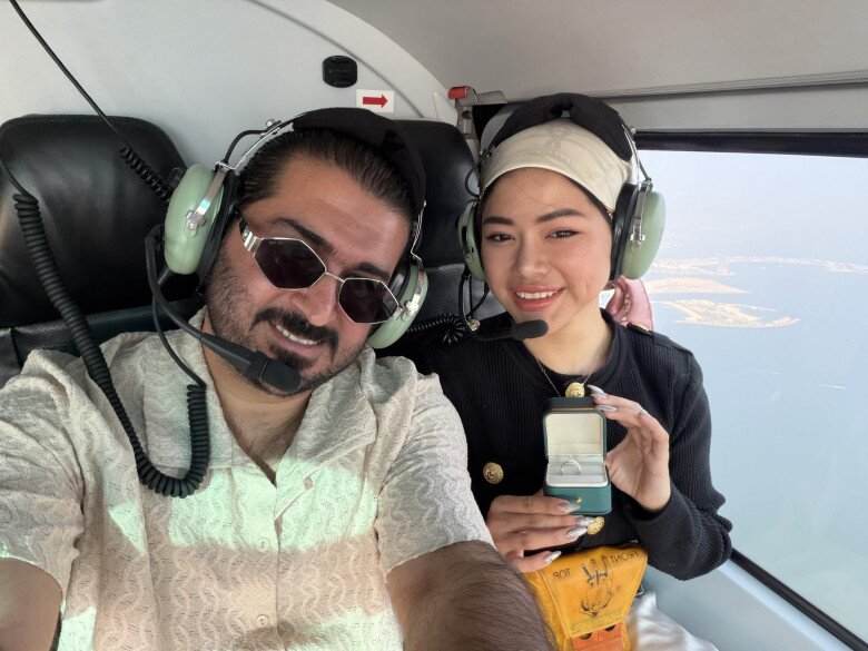 Cô dâu Việt được chồng Ả Rập Xê Út cầu hôn trên trực thăng ở Dubai, rước dâu bằng xế hộp bạc tỷ - 7