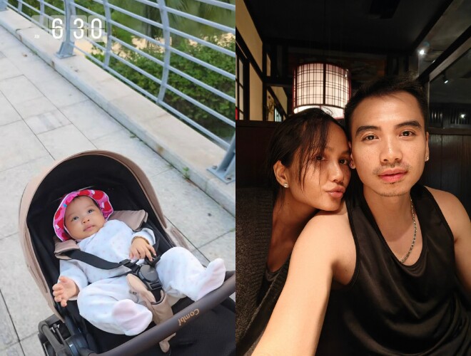 Chồng H'Hen Niê chăm con gái Ê Đê kiểu "độc lạ": Đẩy xe nôi để ái nữ chạy bộ cùng bố, bế bé như nâng tạ - 1