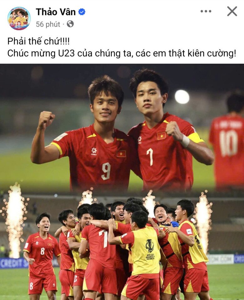 U23 Việt Nam chiến thắng đội tuyển Hàn Quốc: Thủ môn Cao Văn Bình thành người hùng, Trấn Thành "xin lỗi" Hari Won - 7