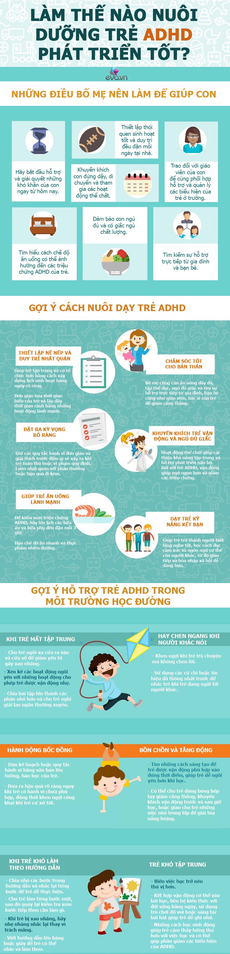Infographic: Nuôi dạy trẻ rối loạn tăng động giảm chú ý ADHD, đây là những điều bố mẹ nên làm - 1
