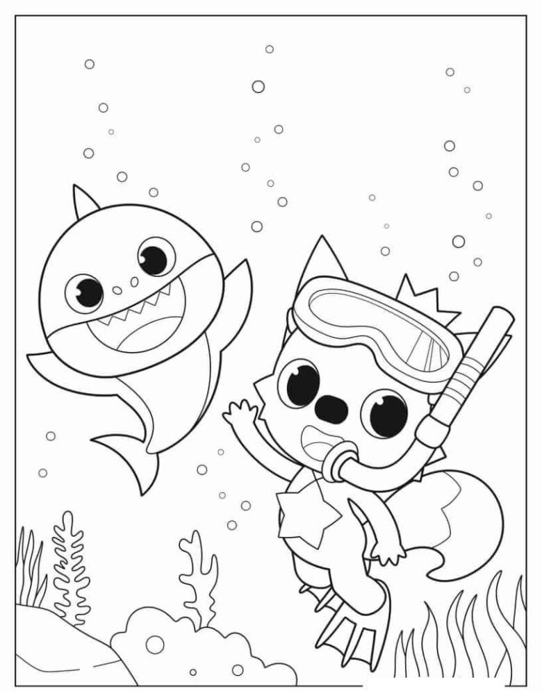 Tranh tô màu Baby Shark: Hoạt động nhỏ nhưng mang đến lợi ích lớn cho trẻ mầm non - 12