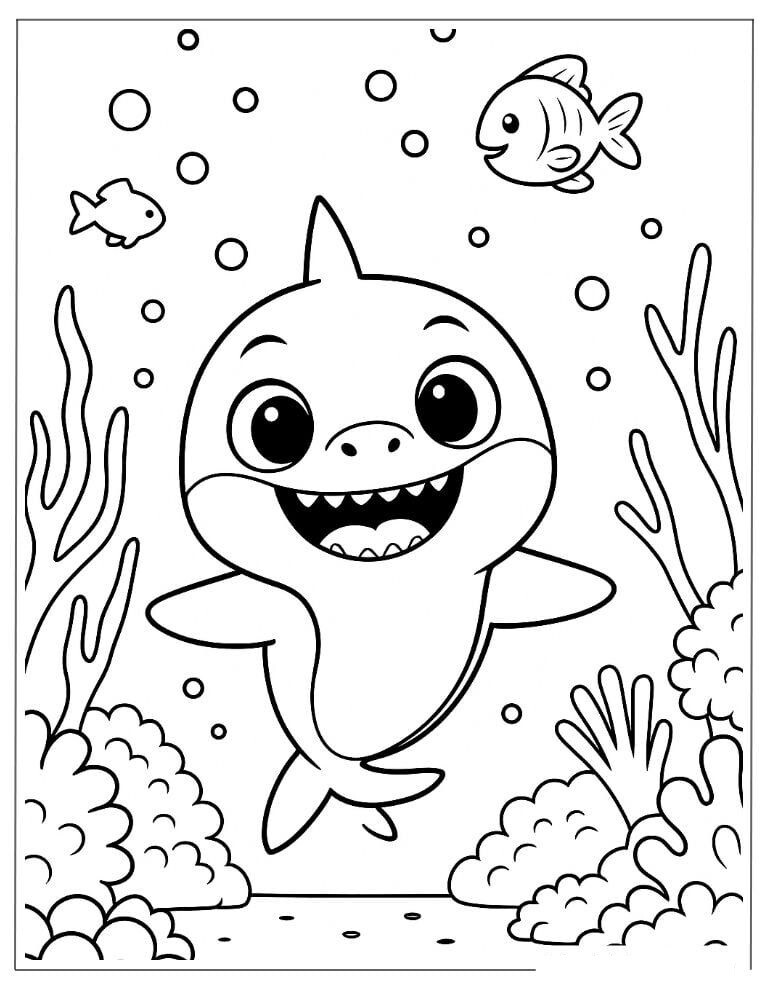 Tranh tô màu Baby Shark: Hoạt động nhỏ nhưng mang đến lợi ích lớn cho trẻ mầm non - 3