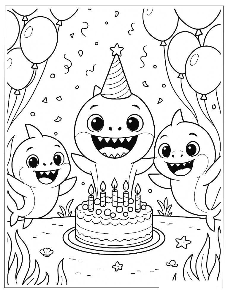 Tranh tô màu Baby Shark: Hoạt động nhỏ nhưng mang đến lợi ích lớn cho trẻ mầm non - 4