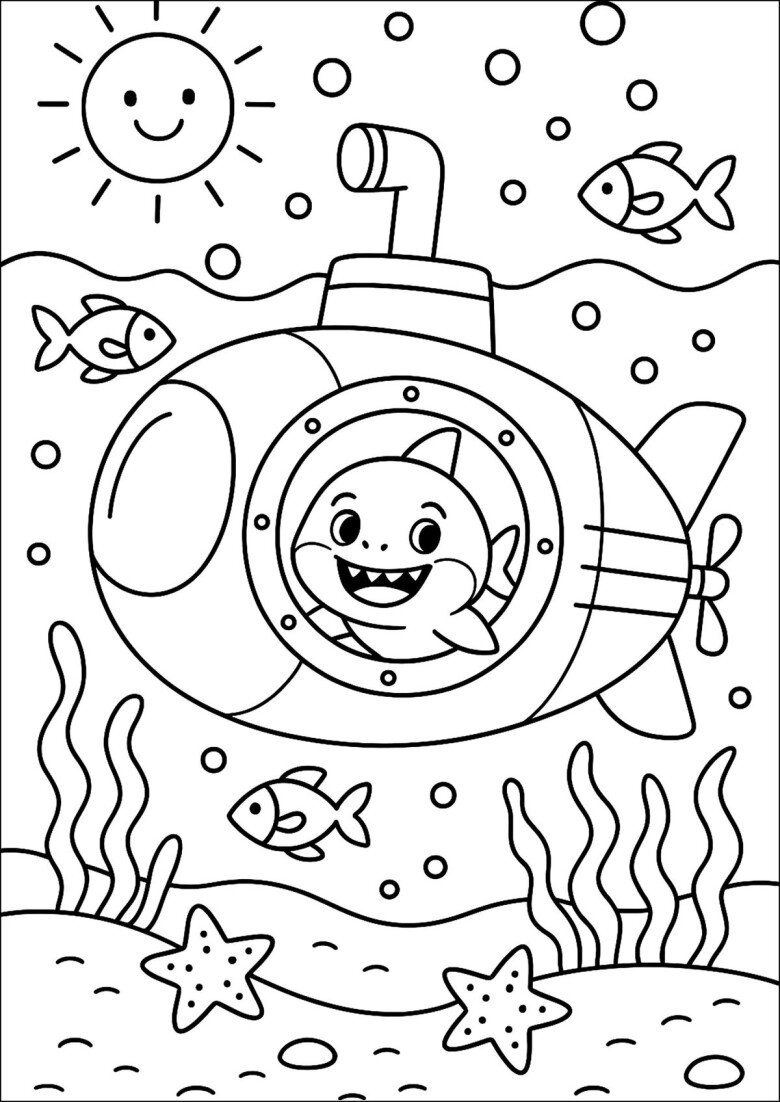 Tranh tô màu Baby Shark: Hoạt động nhỏ nhưng mang đến lợi ích lớn cho trẻ mầm non - 5