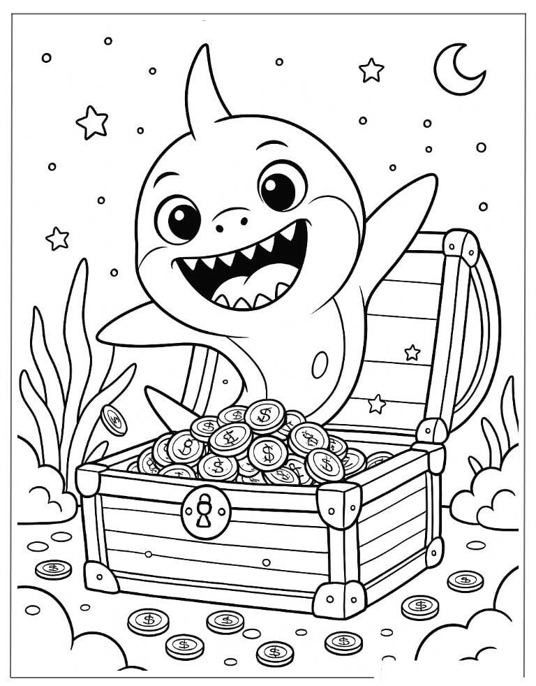 Tranh tô màu Baby Shark: Hoạt động nhỏ nhưng mang đến lợi ích lớn cho trẻ mầm non - 6