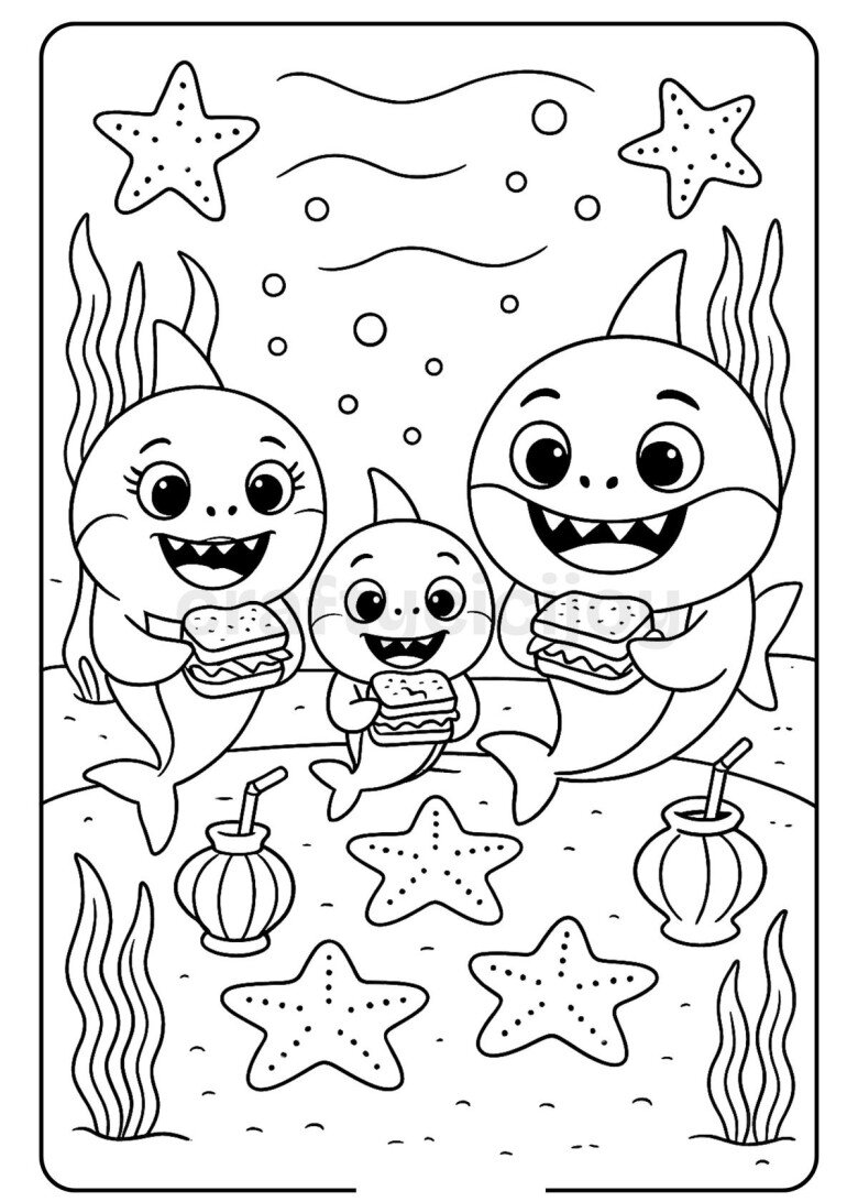 Tranh tô màu Baby Shark: Hoạt động nhỏ nhưng mang đến lợi ích lớn cho trẻ mầm non - 7