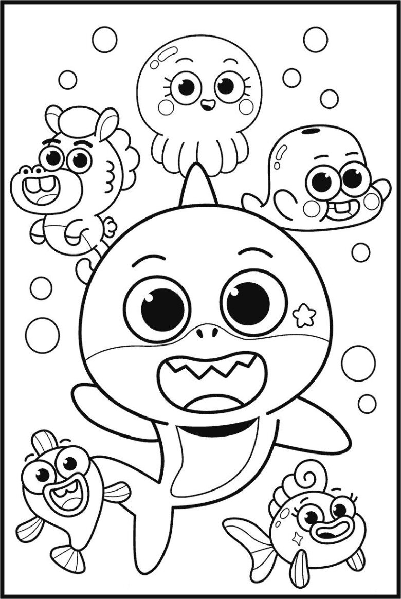 Tranh tô màu Baby Shark: Hoạt động nhỏ nhưng mang đến lợi ích lớn cho trẻ mầm non - 9