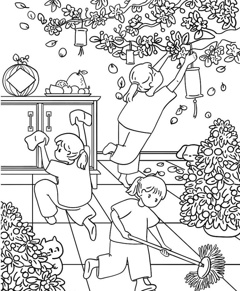 Tranh tô màu bốn mùa, cách trẻ mầm non học về thế giới từ những gam màu - 1