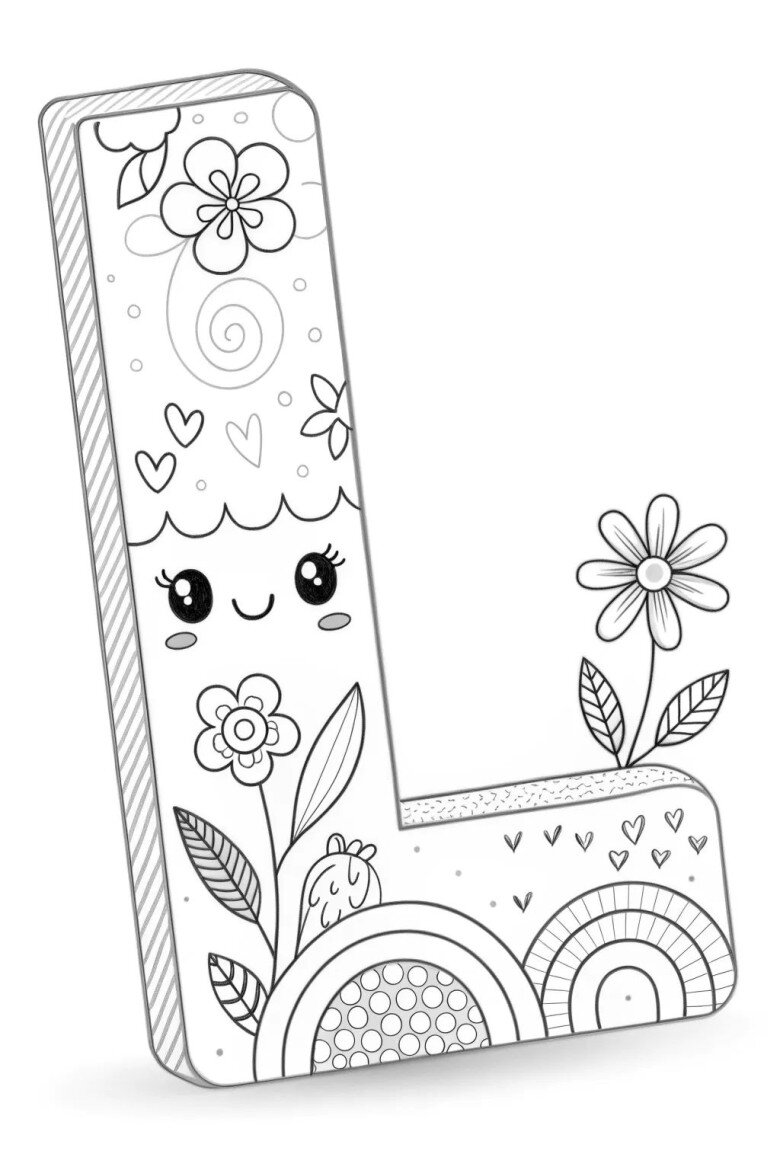 Tranh tô màu 20 chữ cái, cách trẻ mầm non làm quen với mặt chữ bằng màu sắc, trải nghiệm niềm vui học tập - 12