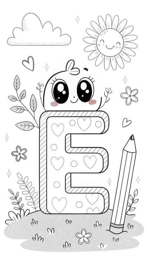 Tranh tô màu 20 chữ cái, cách trẻ mầm non làm quen với mặt chữ bằng màu sắc, trải nghiệm niềm vui học tập - 5