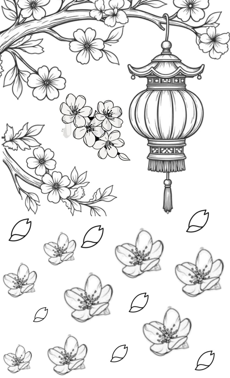 Tranh tô màu hoa đào, hoa mai giúp bé mầm non cảm nhận mùa xuân và hiểu về Tết Việt - 10