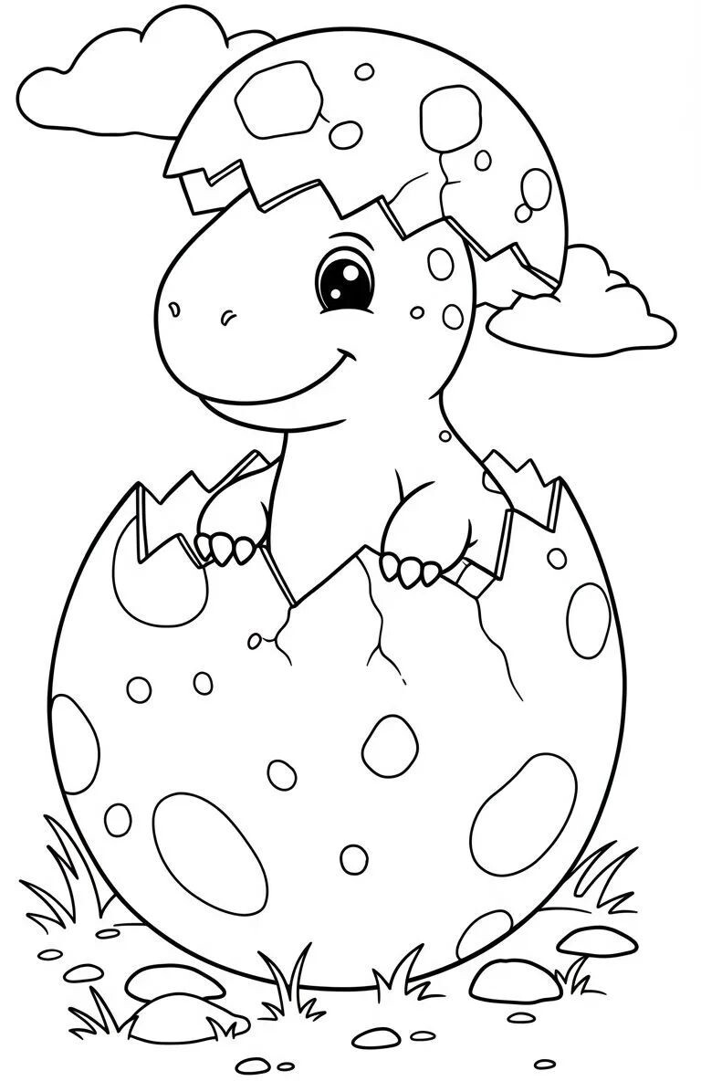 Tranh tô màu khủng long, cách trẻ mầm non học hỏi và khám phá tự nhiên qua từng nét vẽ - 1