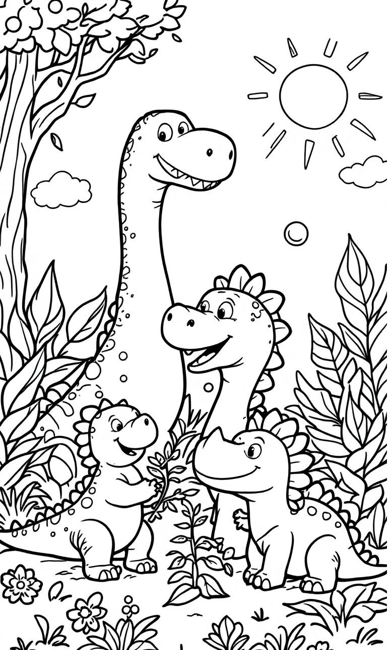 Tranh tô màu khủng long, cách trẻ mầm non học hỏi và khám phá tự nhiên qua từng nét vẽ - 13