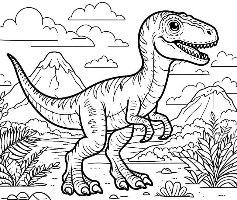 Tranh tô màu khủng long, cách trẻ mầm non học hỏi và khám phá tự nhiên qua từng nét vẽ - 16