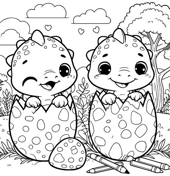 Tranh tô màu khủng long, cách trẻ mầm non học hỏi và khám phá tự nhiên qua từng nét vẽ - 19