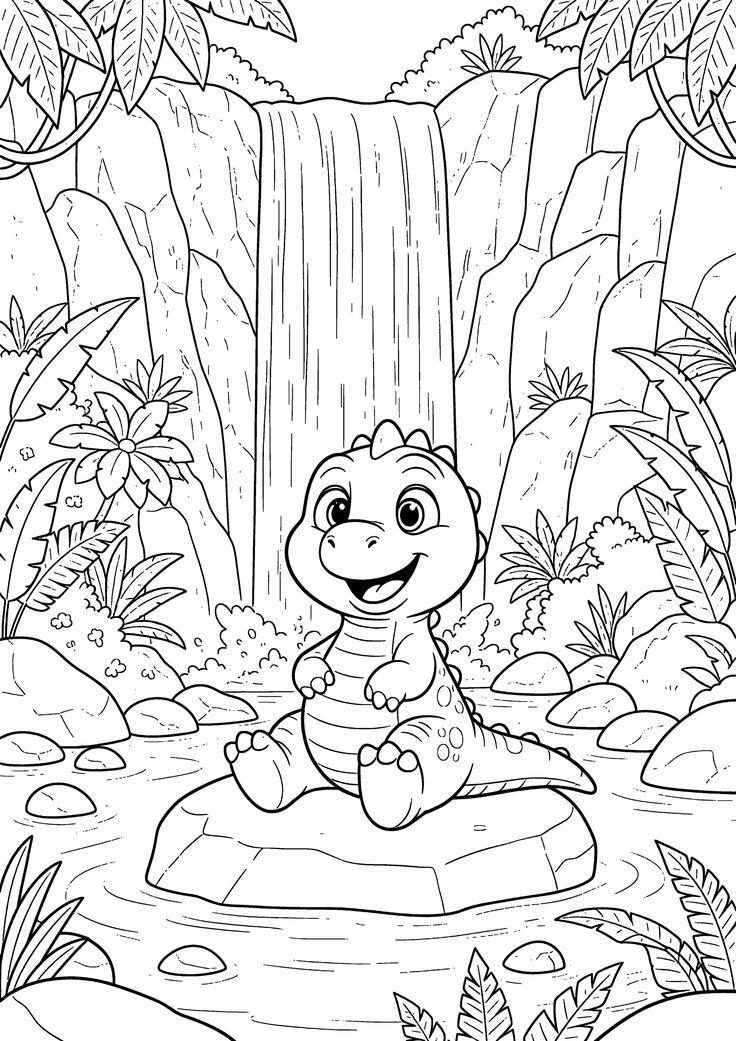 Tranh tô màu khủng long, cách trẻ mầm non học hỏi và khám phá tự nhiên qua từng nét vẽ - 3