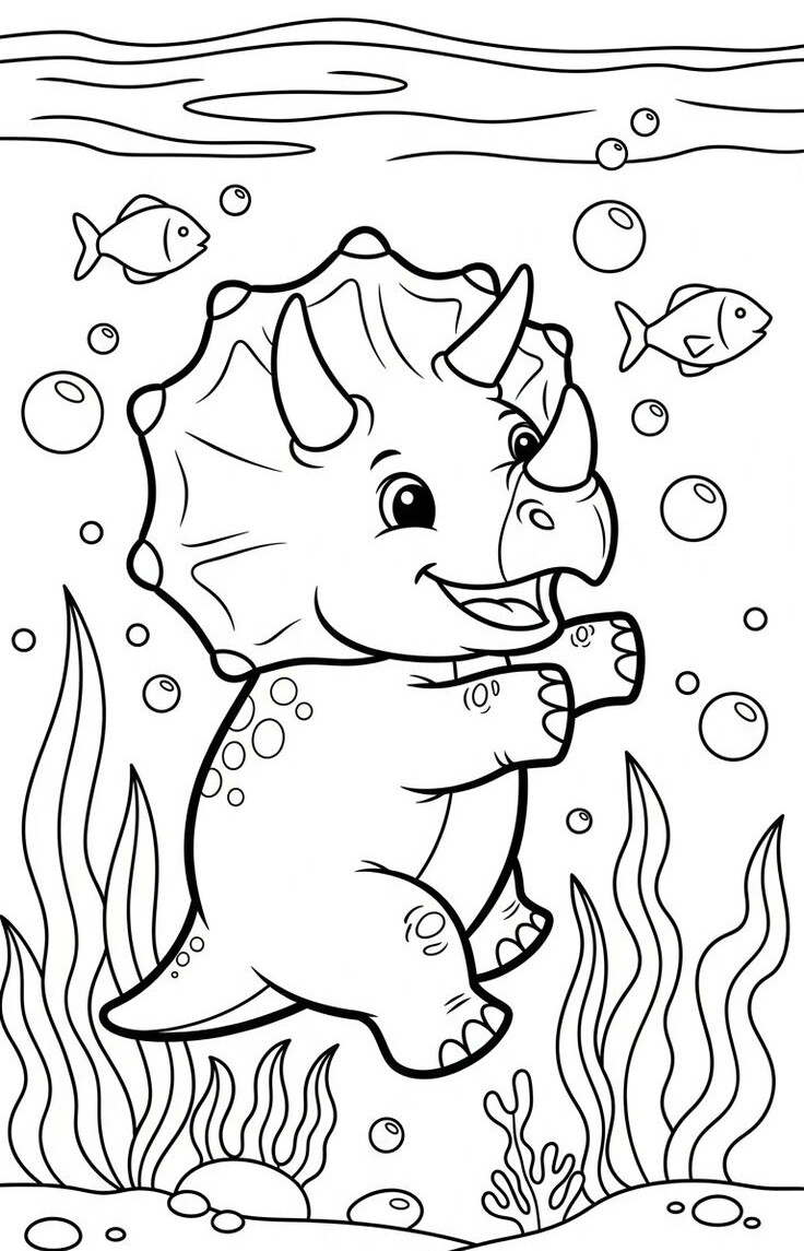 Tranh tô màu khủng long, cách trẻ mầm non học hỏi và khám phá tự nhiên qua từng nét vẽ - 5