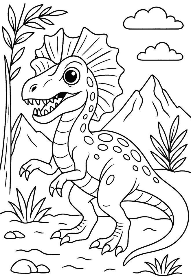 Tranh tô màu khủng long, cách trẻ mầm non học hỏi và khám phá tự nhiên qua từng nét vẽ - 6