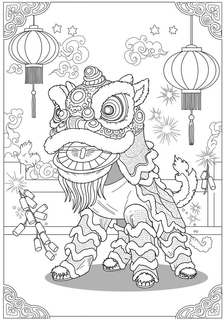 Tranh tô màu múa lân ngày Tết, cầu nối đưa trẻ chạm vào không khí xuân và ký ức Tết rộn ràng - 15