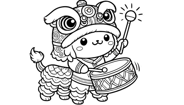 Tranh tô màu múa lân ngày Tết, cầu nối đưa trẻ chạm vào không khí xuân và ký ức Tết rộn ràng - 17