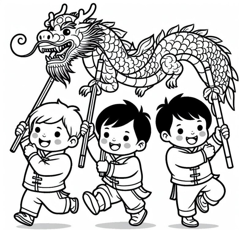 Tranh tô màu múa lân ngày Tết, cầu nối đưa trẻ chạm vào không khí xuân và ký ức Tết rộn ràng - 2