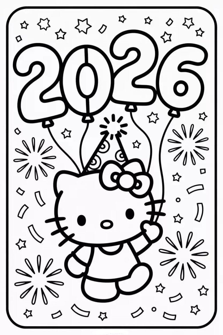 20 bức tranh tô màu năm mới 2026, hành trình gieo ký ức Tết đầu đời cho trẻ mầm non - 13