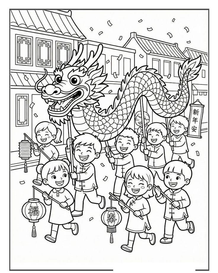 Tranh tô màu những hoạt động vui ngày Tết, bé vừa sáng tạo sắc xuân, vừa làm đẹp ký ức tuổi thơ - 5