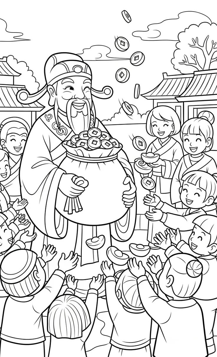 Tranh tô màu những hoạt động vui ngày Tết, bé vừa sáng tạo sắc xuân, vừa làm đẹp ký ức tuổi thơ - 8