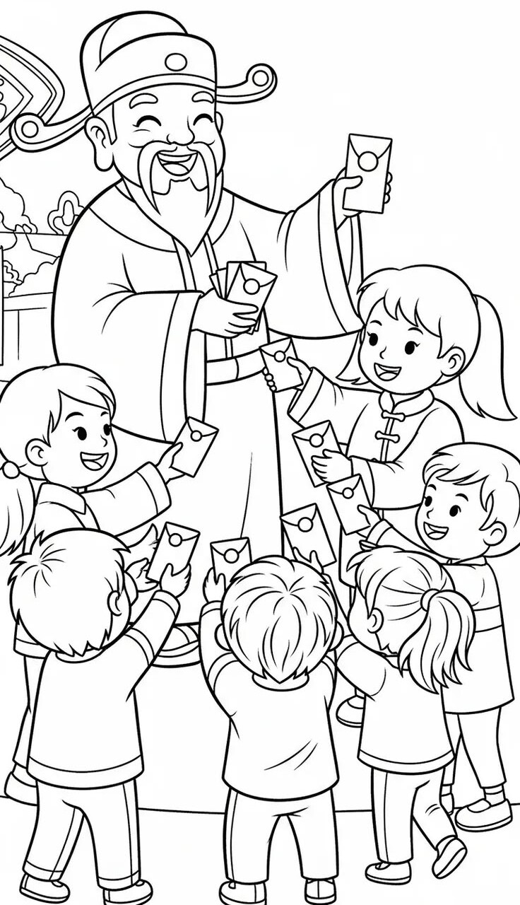 Tranh tô màu những hoạt động vui ngày Tết, bé vừa sáng tạo sắc xuân, vừa làm đẹp ký ức tuổi thơ - 9