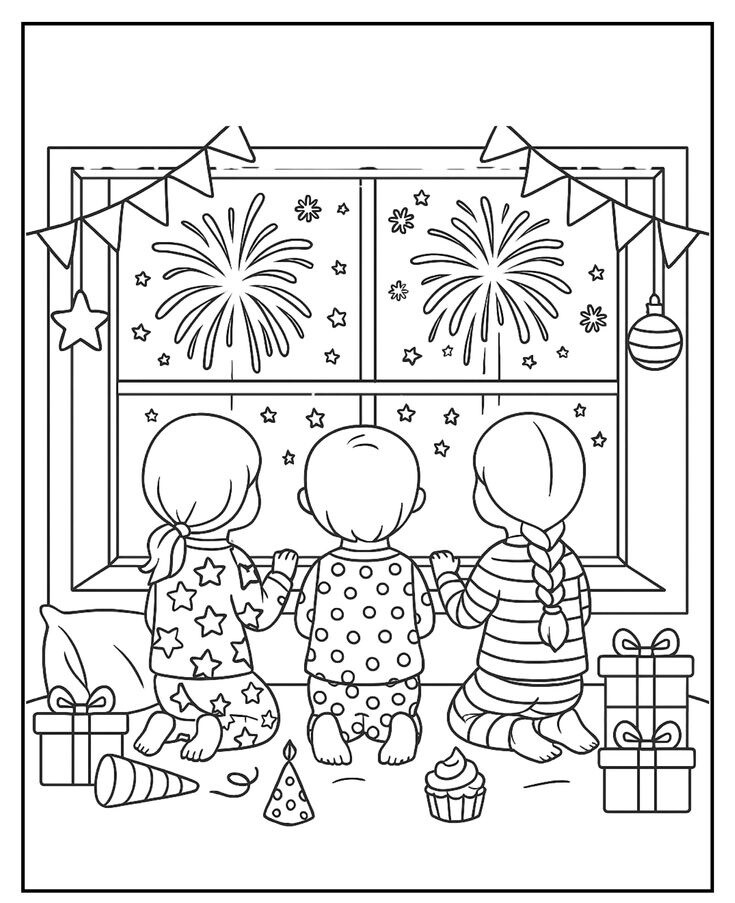 Tranh tô màu pháo hoa cho bé mầm non, cách trẻ học phối màu sắc và sáng tạo theo cách riêng - 15