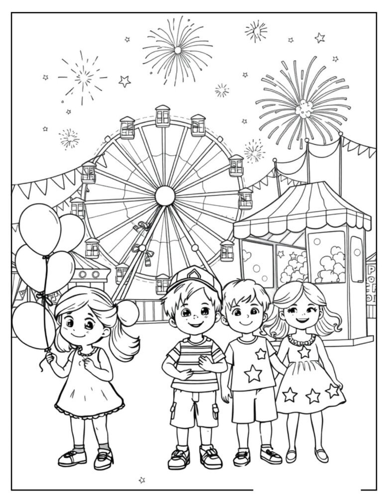 Tranh tô màu pháo hoa cho bé mầm non, cách trẻ học phối màu sắc và sáng tạo theo cách riêng - 16