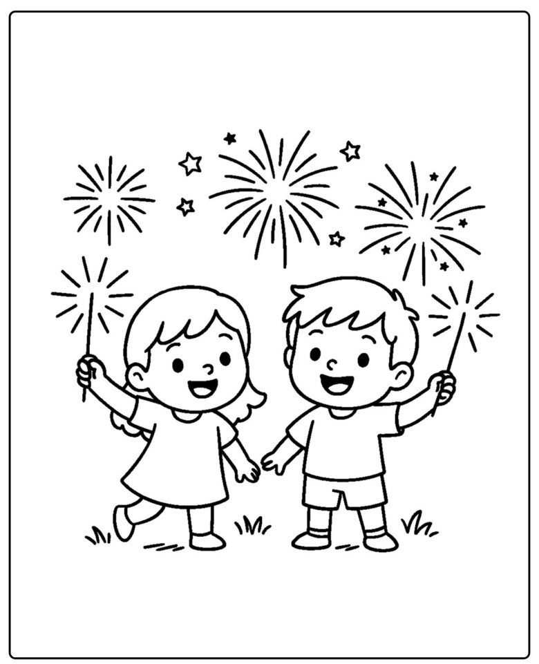 Tranh tô màu pháo hoa cho bé mầm non, cách trẻ học phối màu sắc và sáng tạo theo cách riêng - 17