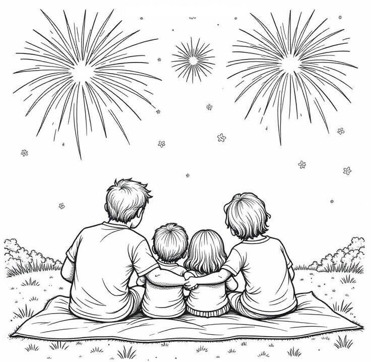 Tranh tô màu pháo hoa cho bé mầm non, cách trẻ học phối màu sắc và sáng tạo theo cách riêng - 7