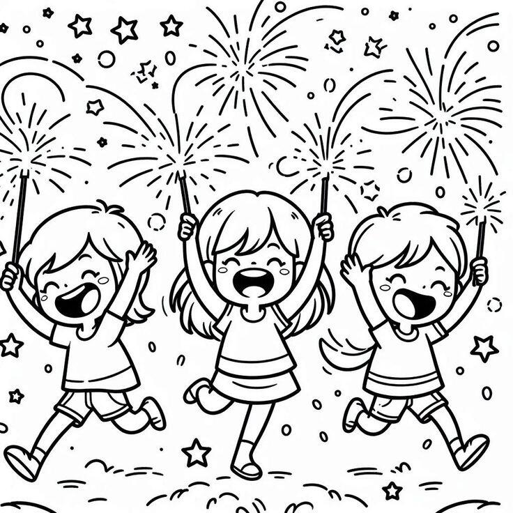 Tranh tô màu pháo hoa cho bé mầm non, cách trẻ học phối màu sắc và sáng tạo theo cách riêng - 9