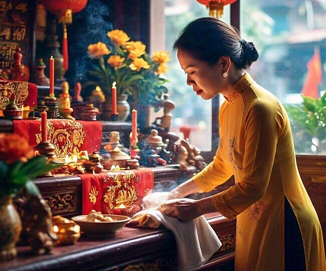 Tháng Chạp có 3 ngày đại lộc để bao sái bàn thờ, tỉa chân hương, chuẩn bị đón Tết Bính Ngọ năm 2026 - 2