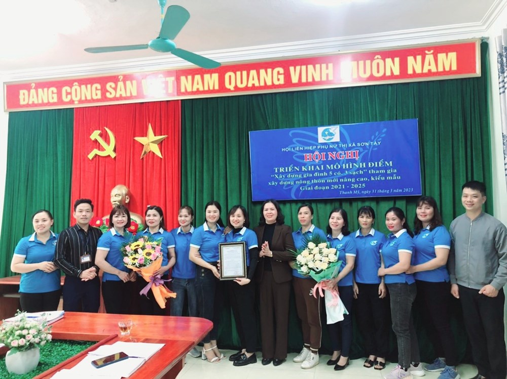 Ra mắt mô hình ” Xây dựng gia đình 5 có, 3 sạch” tại xã Thanh Mỹ - 1