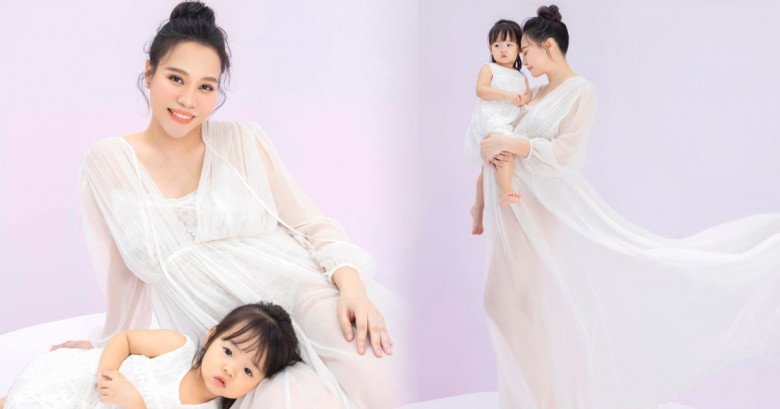Hội &#34;mẹ ỏng&#34; khoe bầu với tấm vải mỏng như sương, dâu hào môn Đàm Thu Trang trái ngược, chẳng xuyên thấu vẫn đẹp - 5