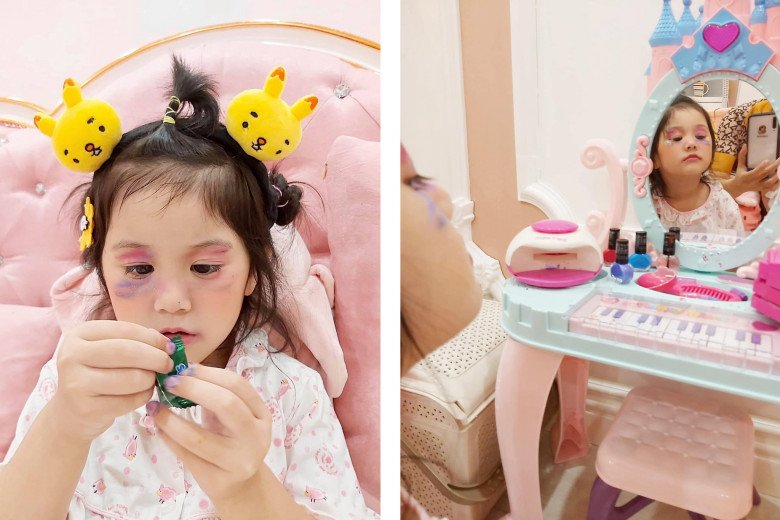 Con gái Đoàn Di Băng được mời quảng cáo giá nửa tỷ, 6 tuổi tập tành làm tóc mây điệu đà - 7