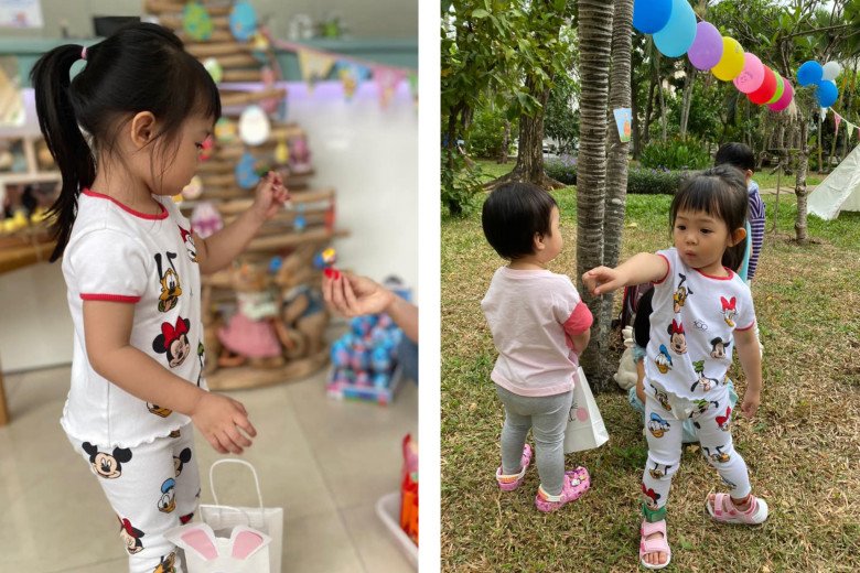 Đàm Thu Trang bầu vượt mặt vẫn chăm làm tóc cho con gái, mỗi ngày 1 kiểu, Lisa giữ kiểu tóc Na Tra quanh năm - 4