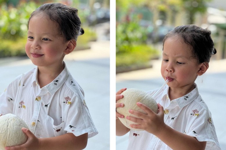 Đàm Thu Trang bầu vượt mặt vẫn chăm làm tóc cho con gái, mỗi ngày 1 kiểu, Lisa giữ kiểu tóc Na Tra quanh năm - 13