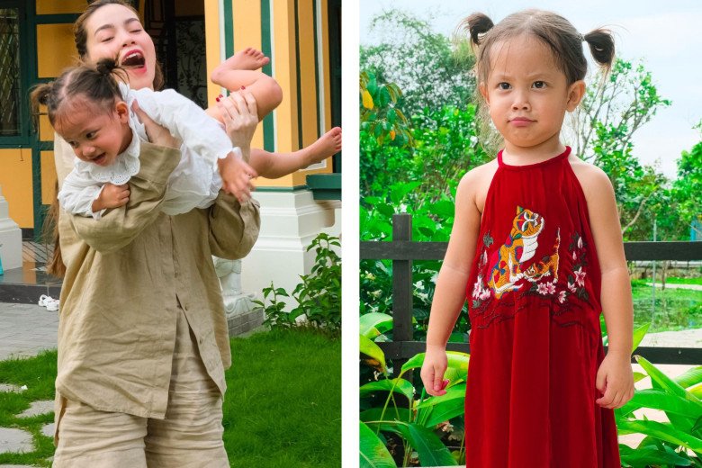 Đàm Thu Trang bầu vượt mặt vẫn chăm làm tóc cho con gái, mỗi ngày 1 kiểu, Lisa giữ kiểu tóc Na Tra quanh năm - 11