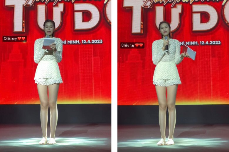 Cô MC đẹp nhất nhì xứ Thanh có đôi chân búp bê 1m11, đi tổng duyệt khoe hết nấc, lúc lên hình giấu kín bưng - 2