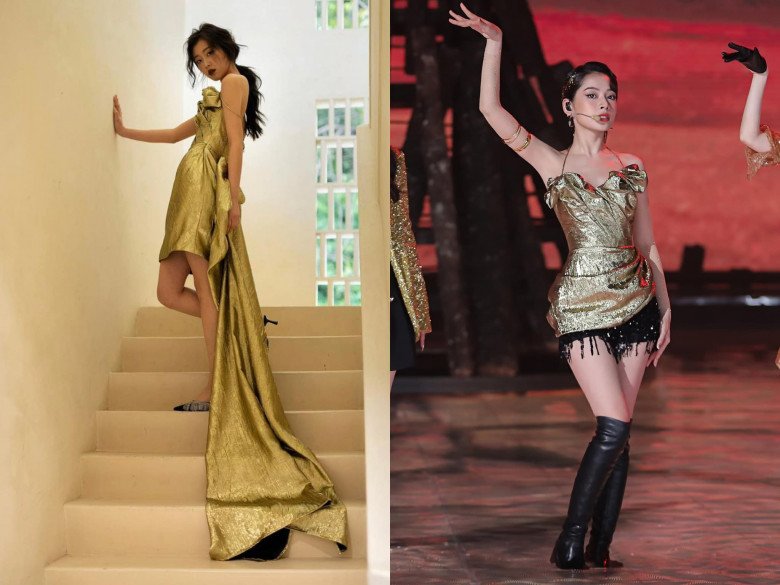 Xuất hiện &#34;nữ hoàng mặc váy chế&#34; của Vbiz, lên hẳn báo Trung Quốc vì đẹp sang - 4