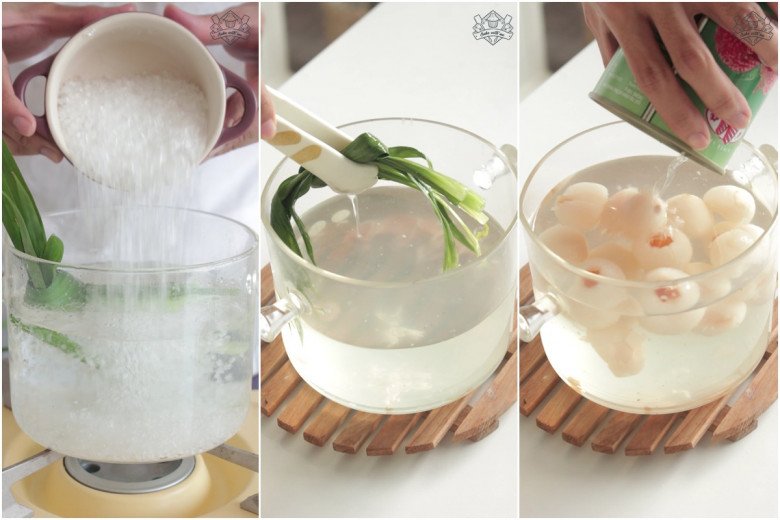 Tranh thủ vải vào mùa, làm ngay chè khúc bạch tươi mát thơm ngon, beo béo giải nhiệt ngày hè - 6