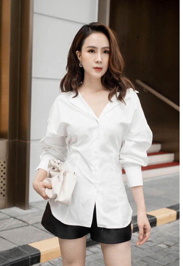 Đi làm lại sau lễ, học Hồng Diễm phối áo sơ mi trắng, ghi điểm trẻ xinh không cứng nhắc - 5