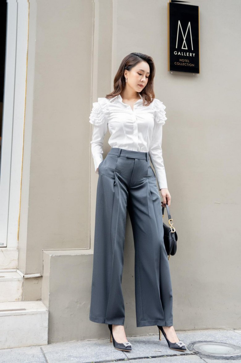 Đi làm lại sau lễ, học Hồng Diễm phối áo sơ mi trắng, ghi điểm trẻ xinh không cứng nhắc - 4