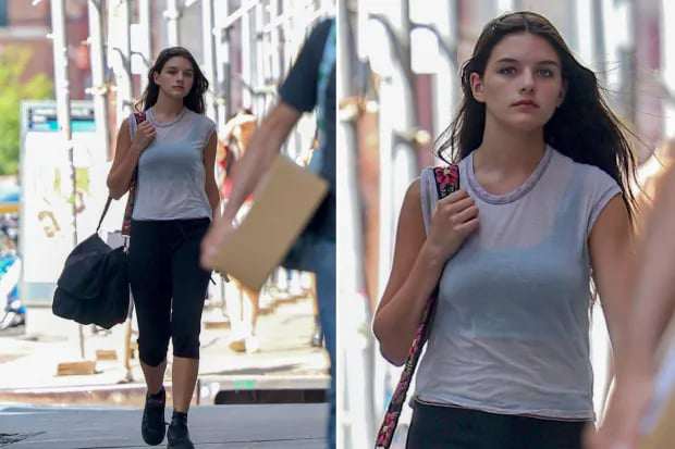 Suri Cruise vừa tròn 18 tuổi đã thay đổi cách ăn mặc, tự tin diện quần ngắn cũn ra phố - 9