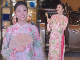 Chân dung cô gái Việt sang Trung Quốc diện áo dài, khoe nét đẹp xinh như mộng khiến ai cũng ngước nhìn