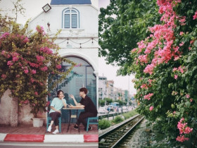 Quên bằng lăng đi, ở Hà Nội hoa giấy cũng đang vào mùa nở rộ, nhuộm hồng khắp các tuyến phố