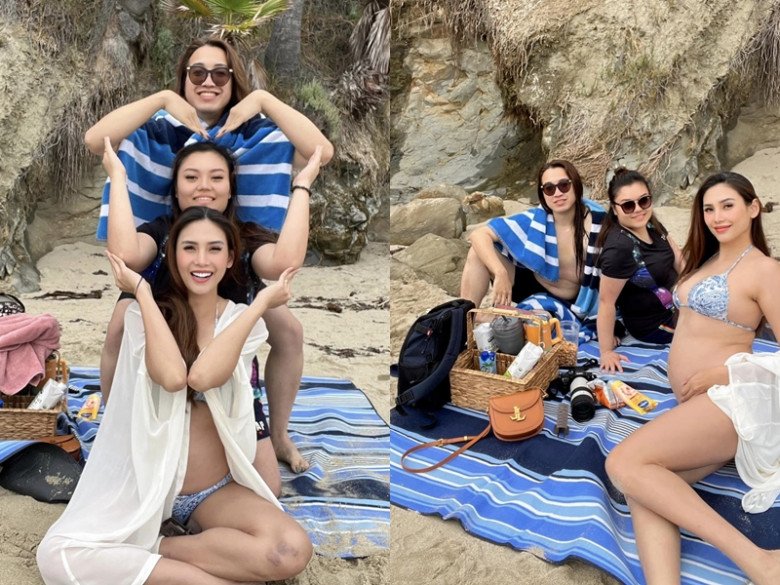 Tăng 10kg khi mang thai với chồng hơn 12 tuổi, &#34;mỹ nhân năm 2020&#34; tự tin diện lại bikini 5 năm trước - 2